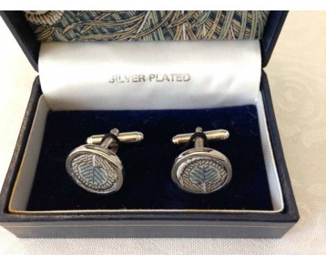 A pair of Liberty silver plated cufflinks.