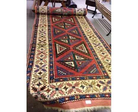 A vintage turkish wool rug. 350 x 96cm (3.36m²).