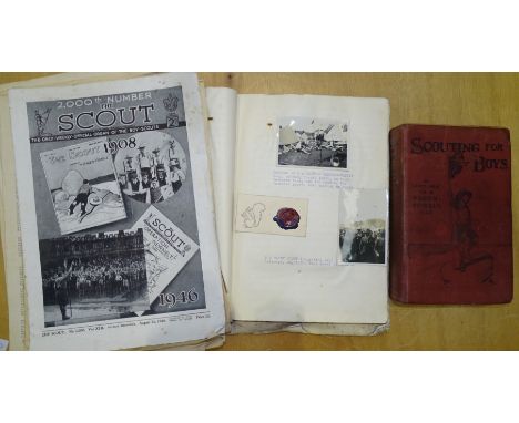 A personal account of the 1924 Boy Scouts International Jamboree, with photographs, (including Robert Baden Powell), badges, 