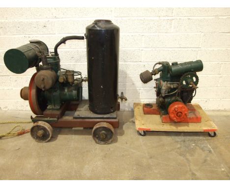 A Stuart Turner 1 horse power engine no.P4 80021 and a smaller Stuart engine, (both in need of restoration), (2). 