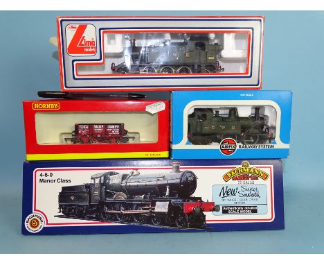 Bachmann OO gauge, 31-305 GWR 4-6-0 Manor Class locomotive "Broome Manor" RN7805, Lima 205111 GWR 2-6-2 tank engine RN 4589, 