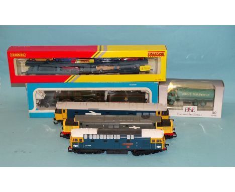 Airfix OO gauge, 54125-5 BR 4-6-0 Castle Class locomotive "Pendennis Castle" RN4079, boxed with instructions, Hornby R6423 Ca