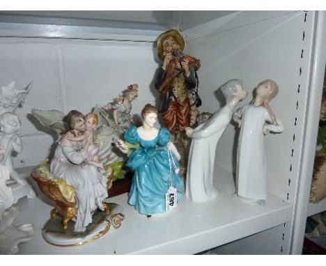 SIX FIGURES/GROUPS, to include Royal Doulton Rhapsody HN 2267, Nao, capodimonte etc (sd) 