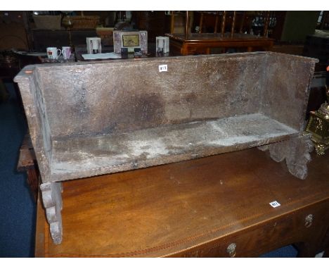 A SMALL OAK BENCH, (constructed from early timbers)