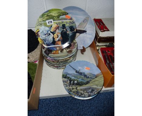 VARIOUS COLLECTORS PLATES, twelve Royal Worcester 'The Good Old Days', six Royal Doulton 'Heroes of the Sky' and a Coalport '