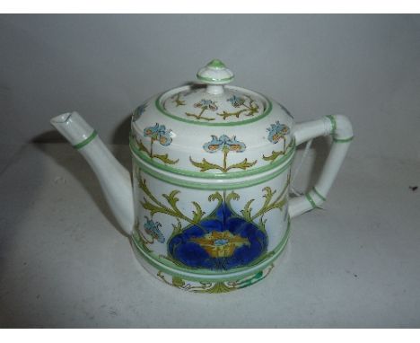 A MACINTYRE BURSLEM TEAPOT, Rd No.314901, factory stamp to base (restorations) 