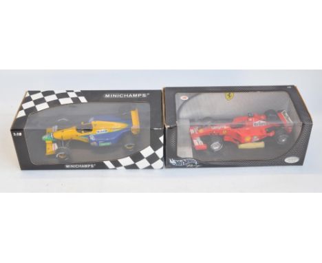 2x boxed Michael Schumacher 1/18 scale diecast model F1 cars to include Minichamps Benetton Ford B191B, Early Season 1992 (10