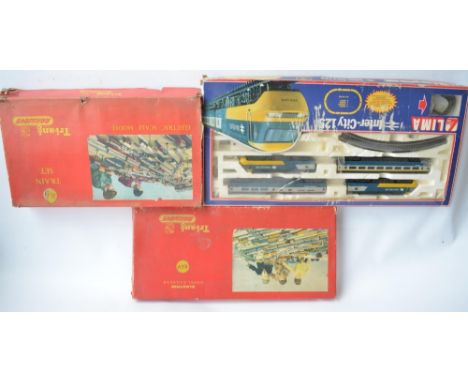 Three boxed OO/HO gauge electric train sets to include Lima Inter-City 125 set, Tri-ang RAX with Princess Elizabeth 4-6-2 loc