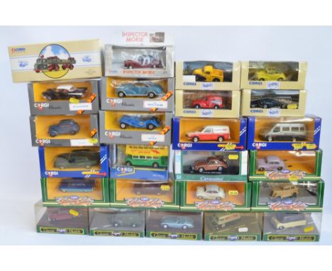 25 boxed diecast vehicle models, mostly 1/50 scale to include Corgi, Corgi Classics and Cararama. Contents at least excellent