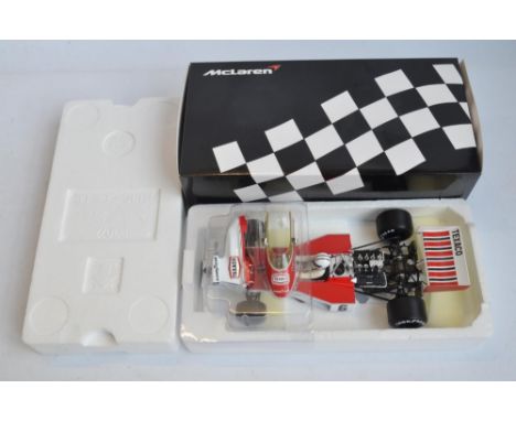 Boxed Minichamps (Paul's Model Art) limited edition 1/18 scale diecast McLaren Ford M23 Texaco, D.Hulme, Argentinian GP 1974 