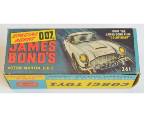 Vintage Corgi Toys 261 James Bond Aston Martin DB5 with original paperwork (missing secret instructions but with catalogue an