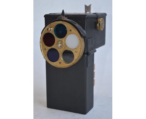 Canadian Admiralty Pattern 1038 battery operated hand signalling lamp in full working order (adapted for modern batteries). R
