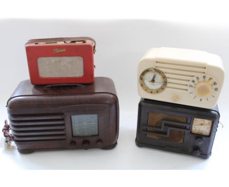 c1950 Jewel cream cased radio with Sessions alarm clock movement (possibly variant of model 910 or 935), Pilot Major Maestro 