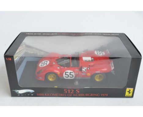 Hot Wheels Elite 1/18 scale highly detailed limited edition diecast Ferrari 512 S "1000 Kilometres Of Nurburgring 1970" T6259