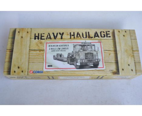 Boxed 1/50 scale Corgi diecast Heavy Haulage set CC12506 Atkinson Venturer 2 Axle Low Loader "Wynn's Heavy Haulage" set, limi