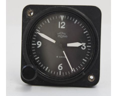 WWII era Air Ministry RAF Lemania Nero 8 day cockpit clock ref. 6A/4339520 