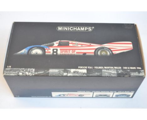 Minichamps 1/18 scale diecast highly detailed Porsche 956L "Spirit Of America" (180 866508) Follmer/Morton/Miller 24H Le Mans