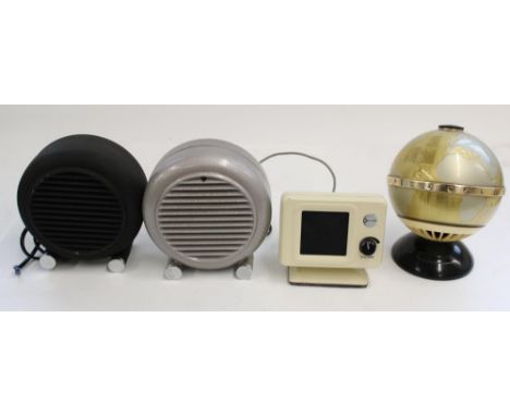 Fleetwood Transistor Six globe radio, Stratton and Co. speakers (2) and a Marconi portable speaker 