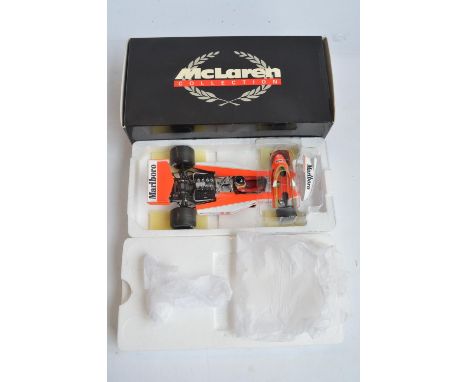 Boxed Minichamps (Paul's Model Art) 1/18 scale diecast McLaren Ford M23 James Hunt 1976 (530 761811) in excellent condition (