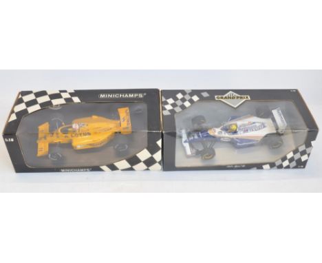 2x boxed Minichamps (Paul's Model Art) 1/18 scale highly detailed diecast F1 models to include Williams Renault FW16 (180 940