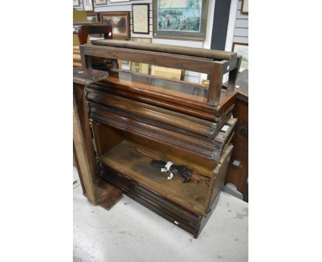 A selection of Globe Wernicke and similar stacking bookcase sections