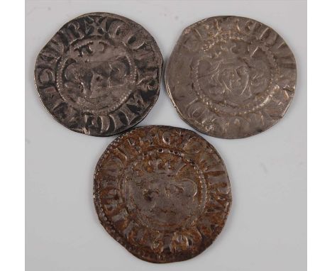 England, Edward I (1272-1307), silver penny, York mint, obv; crowned bust, rev; long cross with three pellets in angles, toge