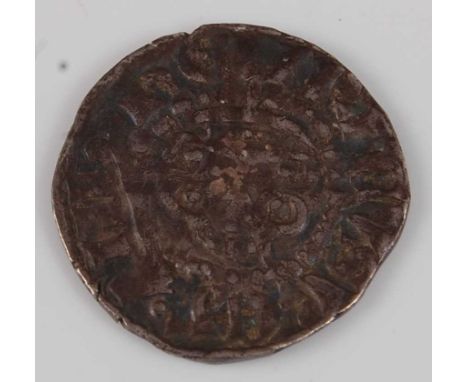 England, Henry III (1216-1272) silver penny, obv; crowned king holding sceptre, rev; long cross with three pellets in angles.