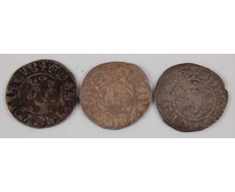 England, Edward I (1272-1307) silver penny, London mint, obv; crowned bust, rev; long cross with three pellets in angles, tog