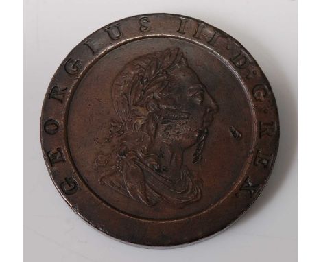 Great Britain, 1797 cartwheel twopence, George III, rev; Britannia seated with trident, together with various other coins mai