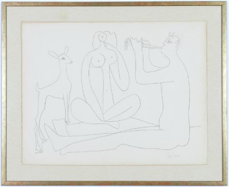 PABLO PICASSO, numbered in pencil, edition: 200, lithograph on arches paper, suite: Mes Dessin d'Antibes, printed by Daniel J