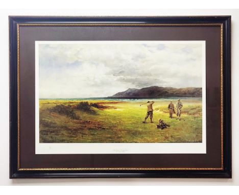 DOUGLAS ADAMS (1853-1920), 'The drive', Conway links, off set lithograph, Chelsea green edition blind stamped, edition 9/950,