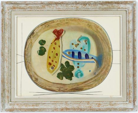 AFTER PABLO PICASSO, 'Peche', quadrichrome after the ceramic plate, 34cm x 25.5cm.