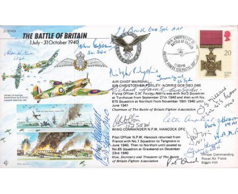 50th Anniv of the Battle of Britain signed by 13 Battle of Britain Pilots, Crew 11 Sep 90 BFPS 2232- 50th Anniv. of the Battl