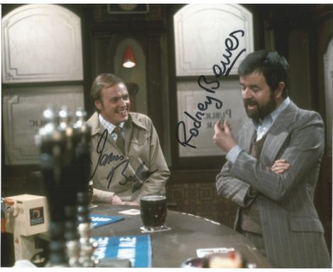 Actors Rodney Bewes and James Bolam signed colour photo from BBC sitcom Whatever Happened to the Likely Lads? Rodney Bewes wa