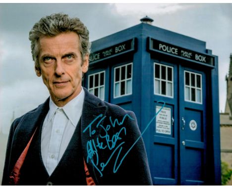 Peter Capaldi signed Dr Who 10x8 colour photo. Peter Dougan Capaldi ( born 14 April 1958) is a Scottish actor, director, sing