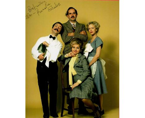 Prunella Scales signed Fawlty Towers 10x8 colour photo dedicated. Prunella Margaret Rumney West Scales CBE (née Illingworth; 