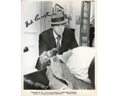 Burt Lancaster signed 10x8 black and white vintage promo photo. Burton Stephen Lancaster (November 2, 1913 - October 20, 1994