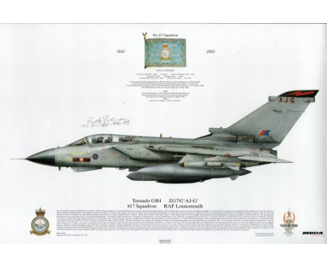 Group Captain Bob Iveson Signed Tornado GR4 ZG792 AJ-G 617 Squadron RAF Lossiemouth 17x11. 5 Inch Colour Print. Bob Iveson wa
