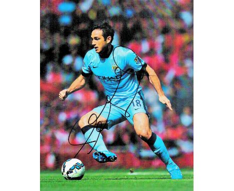 Frank Lampard signed Manchester City 12x8 colour photo. Frank James Lampard OBE (born 20 June 1978) is an English professiona