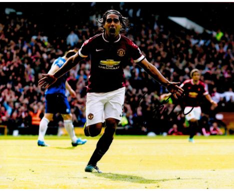 Radamel Falcao signed Manchester United 10x8 colour photo. Radamel Falcao García Zárate (born 10 February 1986) is a Colombia