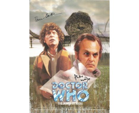 Actors Tom Baker and Philip Madoc signed 12x8 promotional poster for the 1978-79 Dr Who serial The Power of Kroll. The Power 