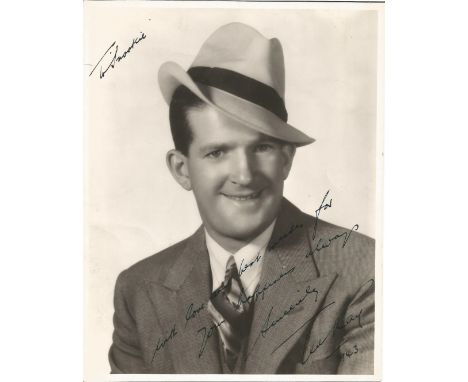 Comedian Ted Ray signed 10x8 vintage black and white photo, dedicated to Snookie. Ted Ray was an English comedian of the 1940