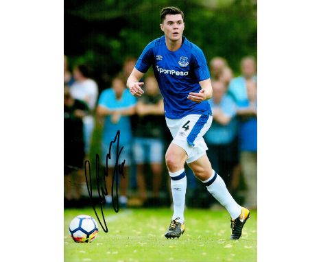 Michael Keane signed 12x8 Everton colour photo. Michael Vincent Keane (born 11 January 1993) is an English professional footb
