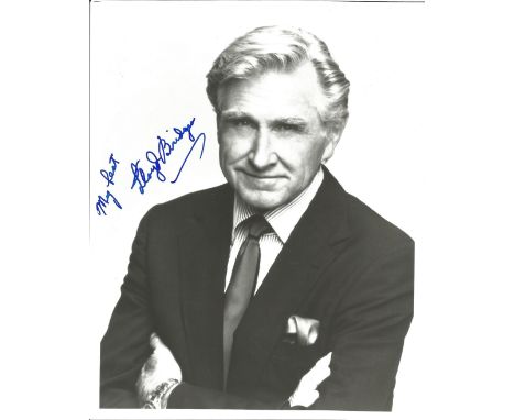 Actor Lloyd Bridges signed 10x8 black and white photo. Lloyd Vernet Bridges Jr. was an American film, stage and television ac