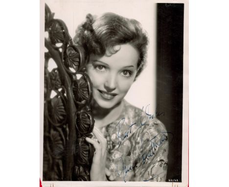 Jessie Mathews signed 10x8 black and white vintage photo. Jessie Margaret Matthews OBE (11 March 1907 - 19 August 1981) was a