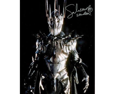 Sala Baker (Sauron) Handsigned 10x8 Colour Photo of Sauron in Lord Of The Rings. Good condition. All autographs come with a C