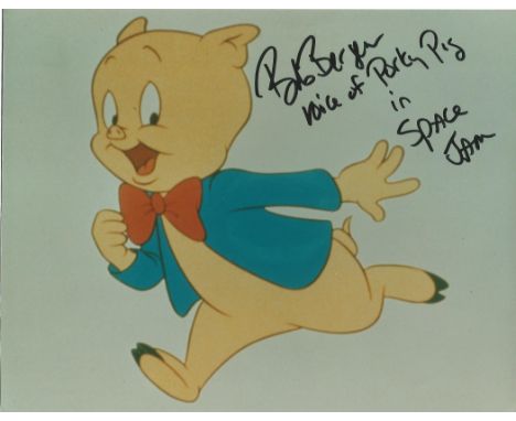 Voice Actor Bob Bergen signed 10x8 colour photo of Porky Pig, who he voiced in the 1996 film Space Jam. Robert Bergen is an A
