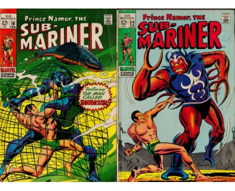 Collection of 5 Vintage Sub- Mariner Comics. 5 different editions. Volume 1 No. 40 (1971 Issue) Volume 1 No. 38 (1971) Volume