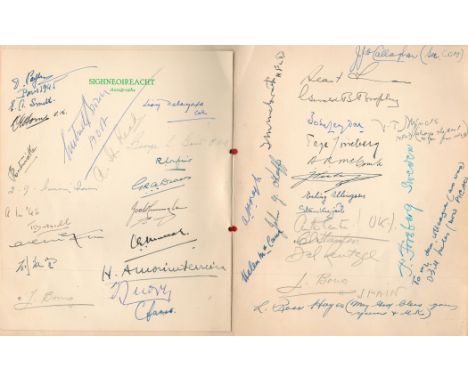 Multi Signed WW2 Menu Dublin March 1946. Over 40 fantastic signatures, some may be rare. Used Condition. Starting to show sig