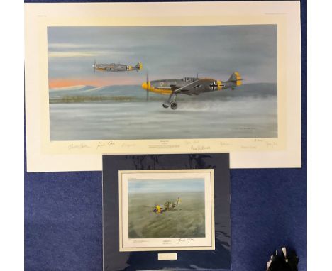 A Pair of Multi Signed Gerald Coulson Prints Titled Hartmann and Morning Chorus. First Print titled Hartmann is Colour 16. 5x